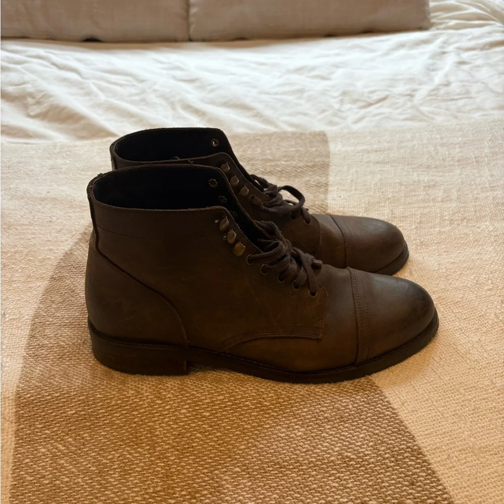 Rhodes Men's Brown Leather Lace-Up Boots